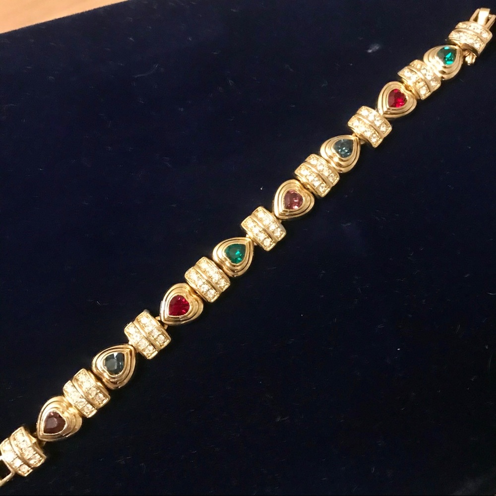 Multi Gem Color Crystal Bracelet